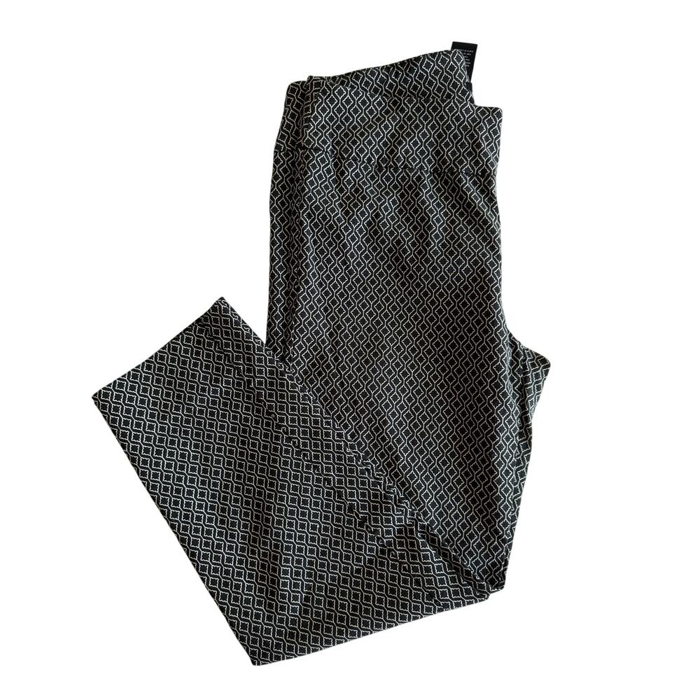 Zac & Rachel Black/white Pattern Pants Tie Waist Size 12